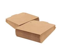 HANABASS 100 Unidades De Bolsas De Papel para Discos Carpetas DVD Fundas De Papel para CD Bolsas De Navideñas Fundas De Cartón Sobres para DVD Carpetas Marrones Fundas De