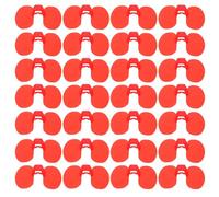 HANABASS 100 Unidades Gafas Antipicoteo para Gallinas de Corral Rojas de Abs, Protección Ocular para Pollos en Crianza Libre y Prevención de Conflictos en Aves