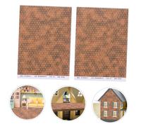 HANABASS 12 Piezas Mini Dollhouse Floor Paper Stickers Autoadhesivos para Pared y Suelo Papel para Decoración de Accesorios de Casas Miniatura