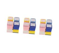 HANABASS 12 Piezas Sellos de Reloj Didácticos para Relojes Interactivos Portátiles Material Resistente para Aprender y la Hora Casa y Escuela