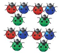 HANABASS 12piezas Metal Ladybug Wall Art Colgante De Escultura De Insecto Para Decoración De Jardín y Pared Exterior
