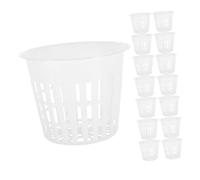 HANABASS 15 Piezas Macetas de Malla Hidropónicas de Macetas Plásticas para Hidropónico Cesta Redonda para Plantas para Invernaderos y Jardines