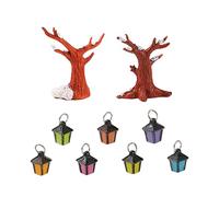 HANABASS 1juego Árboles Miniatura con Luces Led para Dioramas y Escenarios De Paisaje Decoración De Paisajes y Jardines De Cuento Luces Árboles