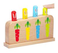 HANABASS 1Juego Juguetes Desplegables de Madera con Dibujos Animados Juguete Educativo para Desarrollo Cognitivo y Motricidad Estilo Aleatorio
