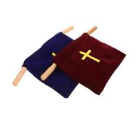 HANABASS 2 Bolsas De Dedicación Pequeñas Bolsas De Terciopelo Para Iglesias Cestas De Ofrendas Para La Iglesia Cruzadas Para Bautizos