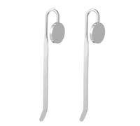 HANABASS 2 Marcadores de Metal para Señalado de Páginas Forma de Cuello de Cisne en Aleación Plata Clip Funcional para Lectores y Estudiantes