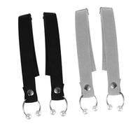 HANABASS 2 pares Correas Antideslizantes Ajustables para Tacones Cintas Elásticas Decorativas con Perlas para Mujer Sujetadores de Zapatos Antisueltos Gris y Negro