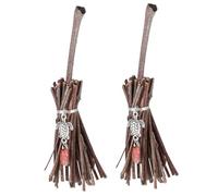 HANABASS 2 Piezas Colgante De Escoba Mini Escobas Decoración Colgando Mini Escoba De Halloween Escoba De Bruja Víspera De Todos Decorativo Escoba para El Hogar Sucursal