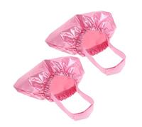 HANABASS 2 Piezas Gorro De Ducha para Mascotas Sombreros para Bañar a Los Perros Pequeños Gatos De Gorra De Ducha De Mascotas Tapa para Perros Pequeños Rosado Algodón Poliéster