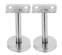 HANABASS 2 Piezas Soporte de Pasamanos de Acero Inoxidable Base Redonda para Montaje en Pared, Diseño Moderno y Minimalista para Escaleras Rectas en Hogar y Pasillos