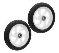 HANABASS 2 Ruedas de Repuesto para Carrito de Compras Medianas, Ruedas Giratorias de Goma Resistentes, Compatibles Carros Utilitarios y Carritos Plegables, Rodillos Silenciosos para Uso