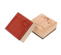 HANABASS 2 Sellos de Madera Beige Vintage para Álbum de Recortes y Journaling con Diseño de Gato Decorativo y Marco para Notas en Diarios Creativos