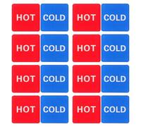 HANABASS 20 Unidades Etiquetas de Temperatura Acrílicas para Agua Fría y | Autoadhesivas, Resistentes Humedad, Iconos Claros y Letras Visibles, para Baños y Lavabos