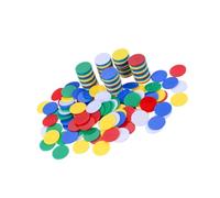 HANABASS 200 Piezas Fichas Plásticas de Monedas Coloridas para Cálculo y Recompensas Infantiles Fichas Lisas para Bingo Mesa