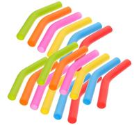 HANABASS 24piezas Puntas de Silicona para Pajitas de Acero Inoxidable Surtidas Colores Reutilizables Protectoras para Cañitas Duraderas y Seguras
