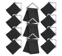 HANABASS 25 Juegos con Correas para Trampolín de Metal Anillo Triangular | Negro, Resistente al Desgaste Clima, Instalación Fácil, Uso Doméstico y Reparaciones DIY