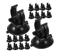HANABASS 25 Piezas Clips con Ventosa para Acuario Soporte Negro para Tubos y Mangueras Fijación Resistente para Calentador Sumergible y Decoración de Pecera Montaje Fácil Herramientas
