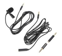 HANABASS 2juegos Kit De Micrófonos para Grabación y Entrevistas Micrófono De Grabación para Teléfono y Portátil Metal Shell Cable Adaptador para Reportajes