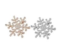 HANABASS 2piezas Broche de Copo de Delicado Pecho para Mujer Broches de Moda Diseño de Ramillete Navideño Broche Impresionante para Fiesta Decorativo