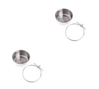HANABASS 2piezas Comedero Interactivo De Inoxidable para Pájaros Juguete Colgante Educativo para Periquitos y Cacatúas Mediano para Estimulación y Alimentación