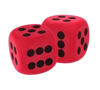 HANABASS 2piezas Dados De Espuma Eva para Fiesta y Aula Dados para Diversión Familiar y Grupos Rojo