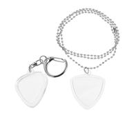 HANABASS 2piezas Estuche de Exhibición para Púas de Guitarra Transparente con Llavero y Collar Colgante Organizador Compacto para Guitarristas Electroacústicos