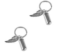 HANABASS 2piezas Mini Urna Colgante para Mascotas Contenedor De Cenizas Inoxidable con Llave Adorno Decorativo para Recuerdos Eternos
