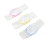 HANABASS 3 piezas Cinturón Ajustable para Pañales de Niña de Algodón Cinta Reutilizable para Fijar Pañales y Cómodo Azul Amarillo y Rosa Seguro para Recién Nacidos