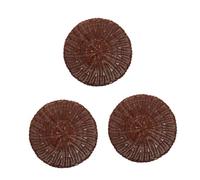 HANABASS 3 Piezas Cojines Redondos de Asiento Hechos Mano Cojín Asiento Jardín Transpirable de Ratán Sintético de Unidades para Interior y Exterior Diseño Cómodo y Elegante