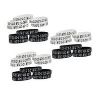 HANABASS 30 Piezas Pulseras de para Festival de Negras y Blancas con Notas Musicales Cómodas y Duraderas para Conciertos y