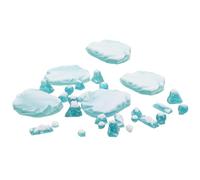 HANABASS 30 Unidades Microdecoración Cubitos de Hielo Artificiales de Resina Azul Transparente Piedras Decorativas Reutilizables para Jardines de Hadas Acuarios y Escenas Navideñas