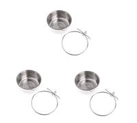 HANABASS 3piezas Alimentador Interactivo para Pájaros Comedero De Inoxidable para Forrajeo Caja Colgante para Periquitos y Cacatúas Juguete Educativo para Pequeñas