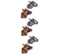 HANABASS 3piezas Bozal De Perro De Plástico Muzzle para Detener Ladridos y Morder Diseño De Cesta Cómoda para Perros
