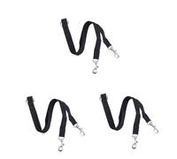 HANABASS 3piezas Correa Doble Ajustable para Perros Enganche para Entrenamiento y Paseo De Mascotas De Resistente Al Agua Color Negro para Perros Pequeños Medianos y