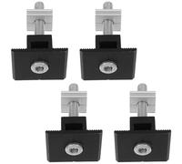 HANABASS 4 Abrazaderas Intermedias para Paneles Solares, Soporte Solar de Aleación de Aluminio Resistente, Kit de Montaje con Pernos M8, Compatible para Caravanas, Casas y Balcones,