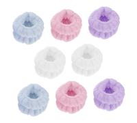 HANABASS 4 pares Muñequeras de Microfibra para Spa Casa de Elásticas y Absorbentes para Lavar Cara y Maquillaje Pulseras Cómodas y Flexibles para Mujeres y Niñas