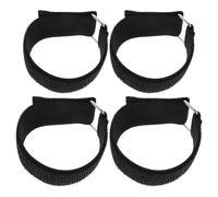 HANABASS 4 Piezas Cinturón de Entrenamiento de máquina elíptica Correa de Seguridad del Pedal Correas de de máquina Correas de Tobillo para Bandas de Resistencia Elástico Negro