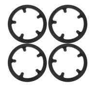 HANABASS 4 Piezas Protector de Piñón de Plástico Negro Resistente | Diseño Moderno y Deportivo, Absorción de Impactos, Compatible Cadenas y Bielas, Uso en Ciclismo al Aire
