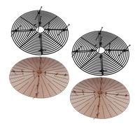 HANABASS 4 Piezas Protector de Suelo para Maceta Recortable de 30cm | Rejilla de Plástico, Malla Delicada y Diseño Anti-excavación, para Suculentas y Habitaciones Infantiles