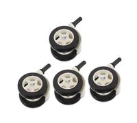 HANABASS 4 Piezas Ruedas paso a paso Ruedas duales para Walker para Walker plástico