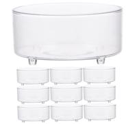 HANABASS 40piezas Tazón De Alimentación para Reptiles De Plato De Agua y Comida para Arañas y Lombrices Diseño Innovador y Fácil De Limpiar para Terrarios y Mascotas Pequeñas
