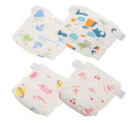 HANABASS 4piezas Braguitas de Entrenamiento Reutilizables para Lavables y Ajustables de Algodón Absorbente para Ir al Baño Paquete