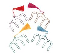 HANABASS 4piezas Clip De Partitura Musical Pinzas De Acero Con Borlas Sujetapáginas De Música Para Libros De Partituras Para Piano Guitarra Clases o Ensayos