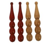 HANABASS 4piezas Herramientas de Masaje Cuentas Redondas de Bastón para Puntos de Acupuntura para Masaje Facial y Corporal