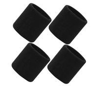 HANABASS 4piezas Muñequeras Deportivas De Algodón Para Correr Tenis y Entrenamiento Físico Absorben El Sudor Transpirables y Vienen Un Paquete Para Gimnasio y Actividades Al Aire