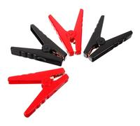 HANABASS 4piezas Pinzas de Cocodrilo para Cables Puente de Batería, Abrazaderas de Puente de Cobre y Plástico, Conexión Segura para Emergencias Automotrices y Proyectos DIY
