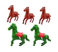 HANABASS 5 Piezas Juguete de Caballo de Cuerda para Juguete Saltarín Mecánico Seguro y Ecológico Sin Batería para Fomentar el Gateo Color Aleatorio