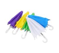 HANABASS 5 Piezas Mini Sombrillas Decorativas para Casa de Muñecas de Amarillo Azul Verde Blanco Accesorios Infantiles para Diseño de Muñecas