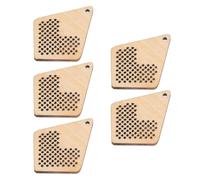 HANABASS 5 Piezas Tablero de Punto de Cruz DIY de Madera Forma Encantadora, Colgantes Decorativos para Manualidades Creativas y Escultura en Proyectos DIY