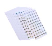 HANABASS 50 Pegatinas Redondas Numeradas Consecutivas del 01 al 60, Adhesivas y Resistentes al Agua, Material Pvc, Uso Versátil para Inventario y Etiquetado Exterior